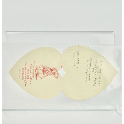 Vintage Valentine's Day Card Girl Hat