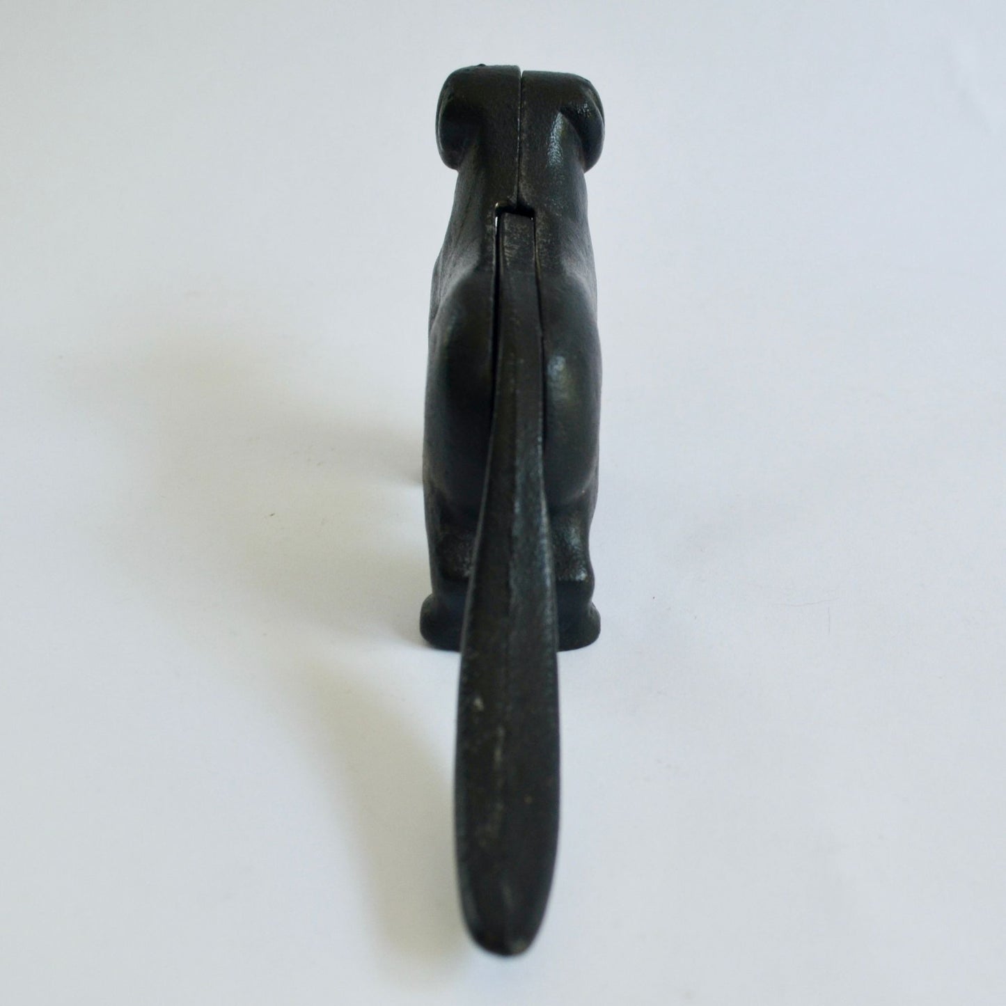 Vintage Black Cast Iron Dog Nutcracker 8.25" Length