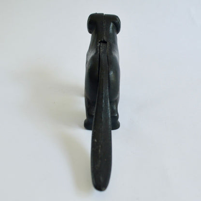 Vintage Black Cast Iron Dog Nutcracker 8.25" Length