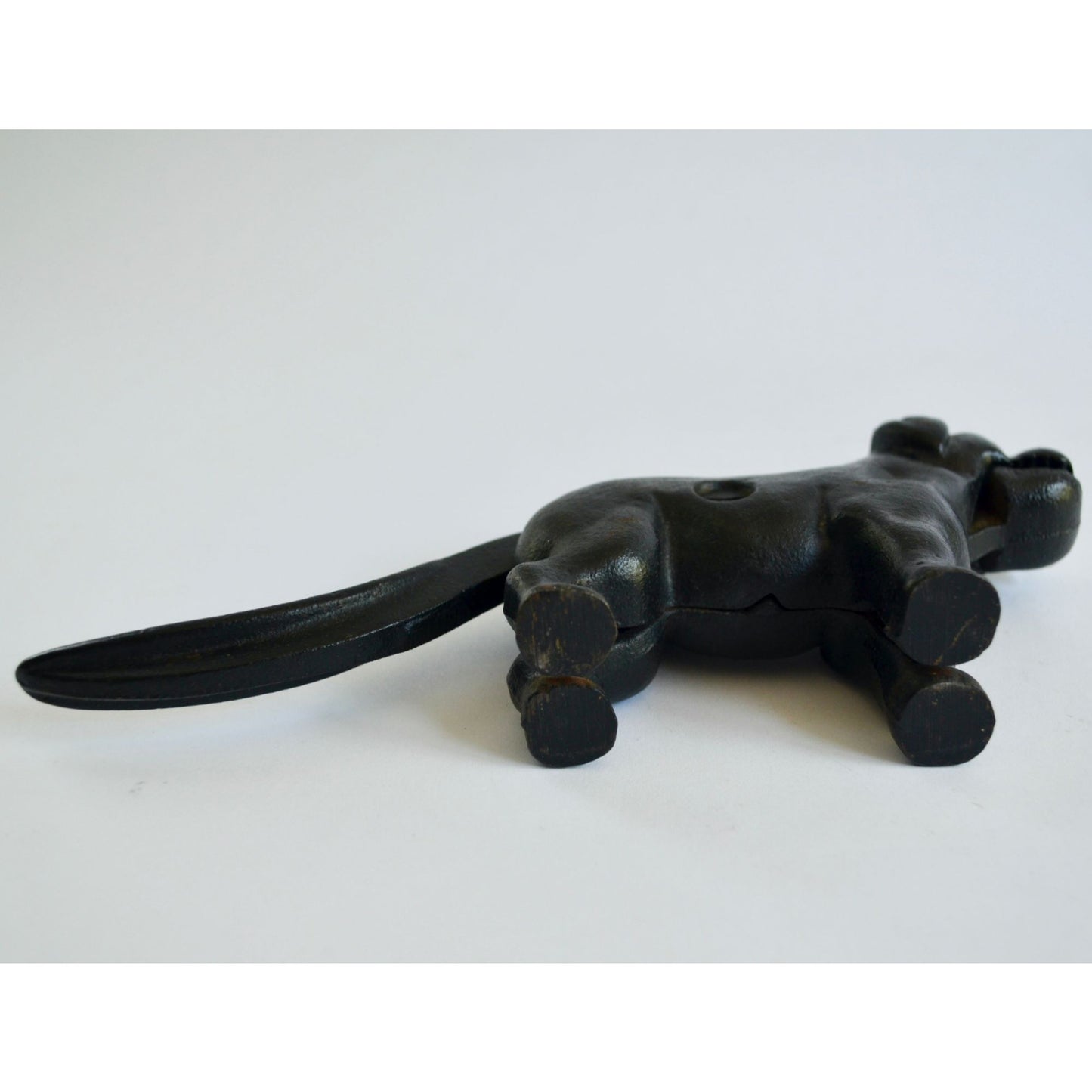 Vintage Black Cast Iron Dog Nutcracker 8.25" Length