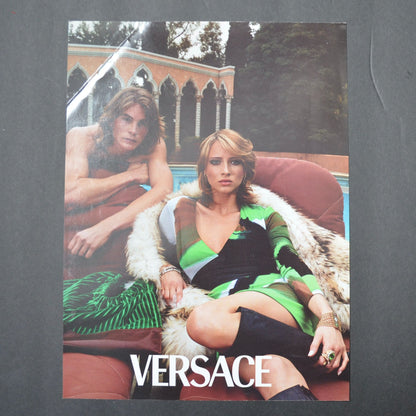 Versace Y2K Greens Browns 2001 Vintage Magazine Ad Altoids Curious George