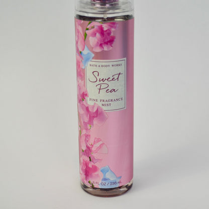 Bath Body Works Sweet Pea Fragrance Mist 8 oz Full Size New