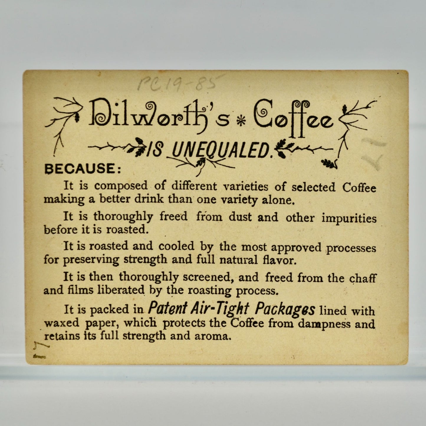 Dilworth's Coffee Antique Victorian Trading Trade Card Mom Boy Girl