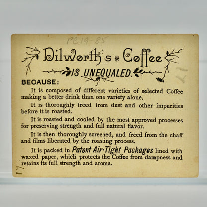 Dilworth's Coffee Antique Victorian Trading Trade Card Mom Boy Girl