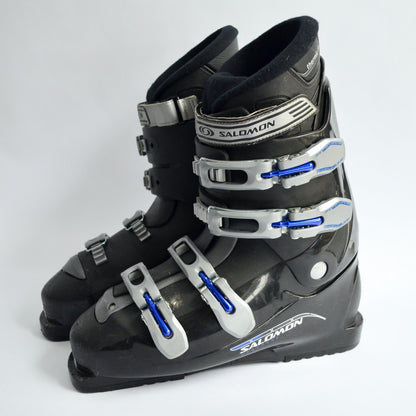 Salomon Performa TF2 Ski Boots Mondo Size 28 US Men's 10 Black Silver Blue