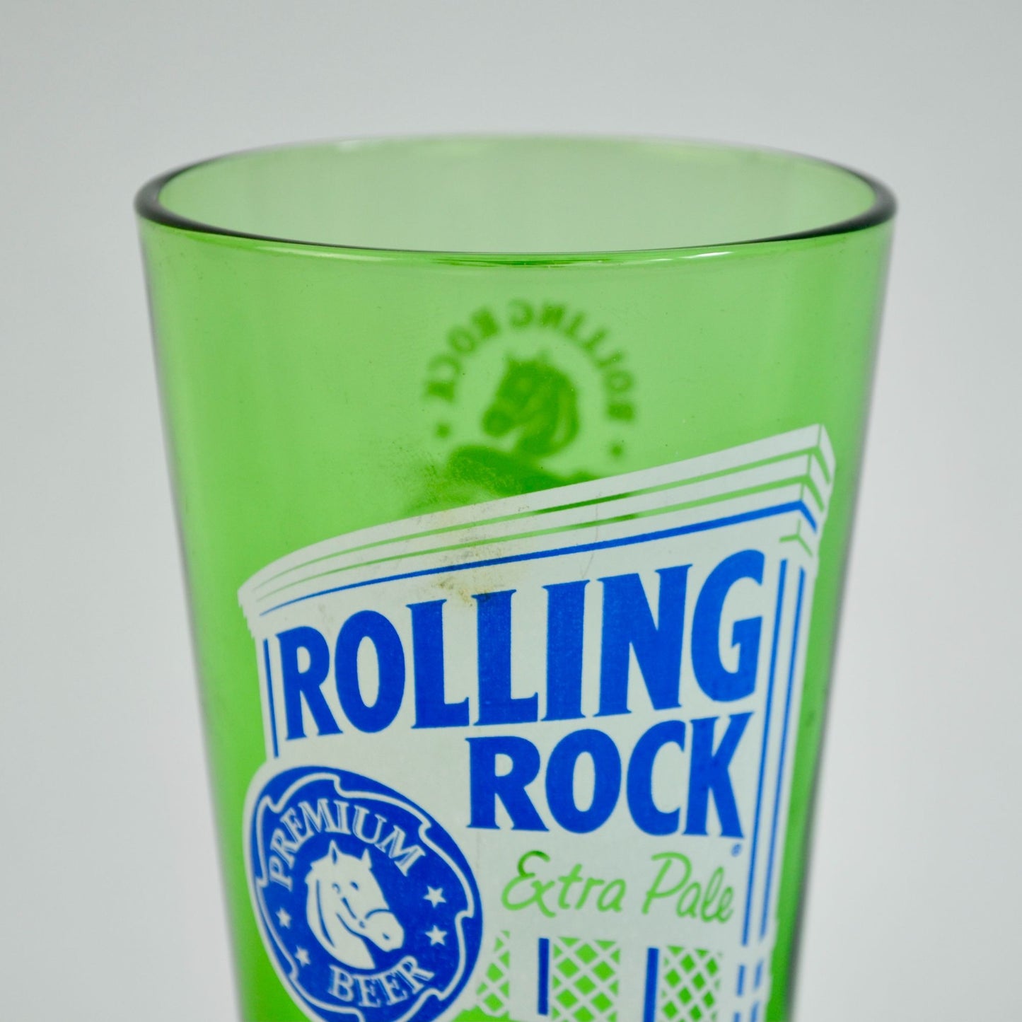Rolling Rock Extra Pale Green Drinking Glass