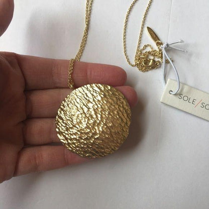 New Sole Society Gold Pendant Long Necklace