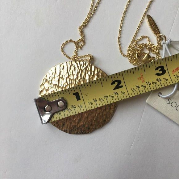 New Sole Society Gold Pendant Long Necklace