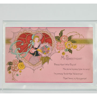 My Sweetheart Vintage Valentine's Day Card Pink