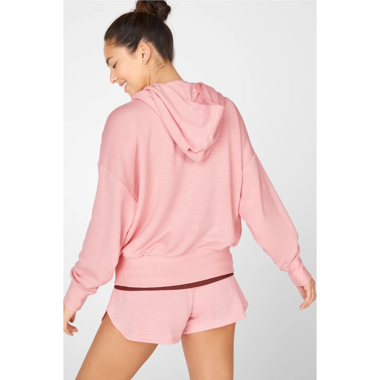 Fabletics Go-To Hoodie Pink Buff Medium
