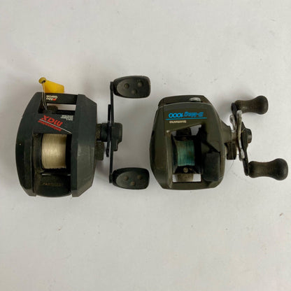 Lot 2 Vintage Bait Casting Reels Abu Garcia Ambassadeur Max & Shimano B-Mag 1000
