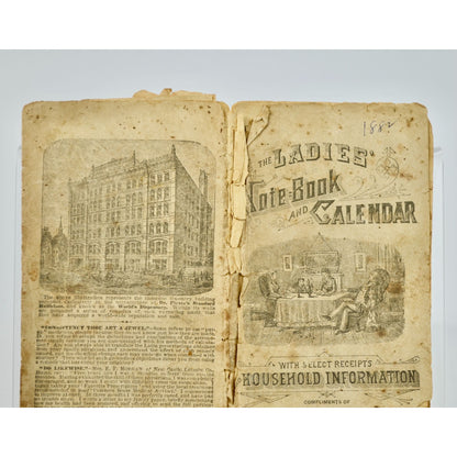 1882 Ladies Notebook & Calendar