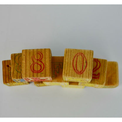 Vintage Disney Wooden Alphabet Blocks Set of 9