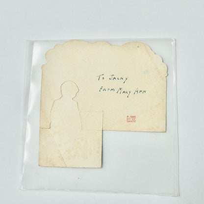 Vintage Valentine Card I Want You For My Airplane Pilot Girl Heart