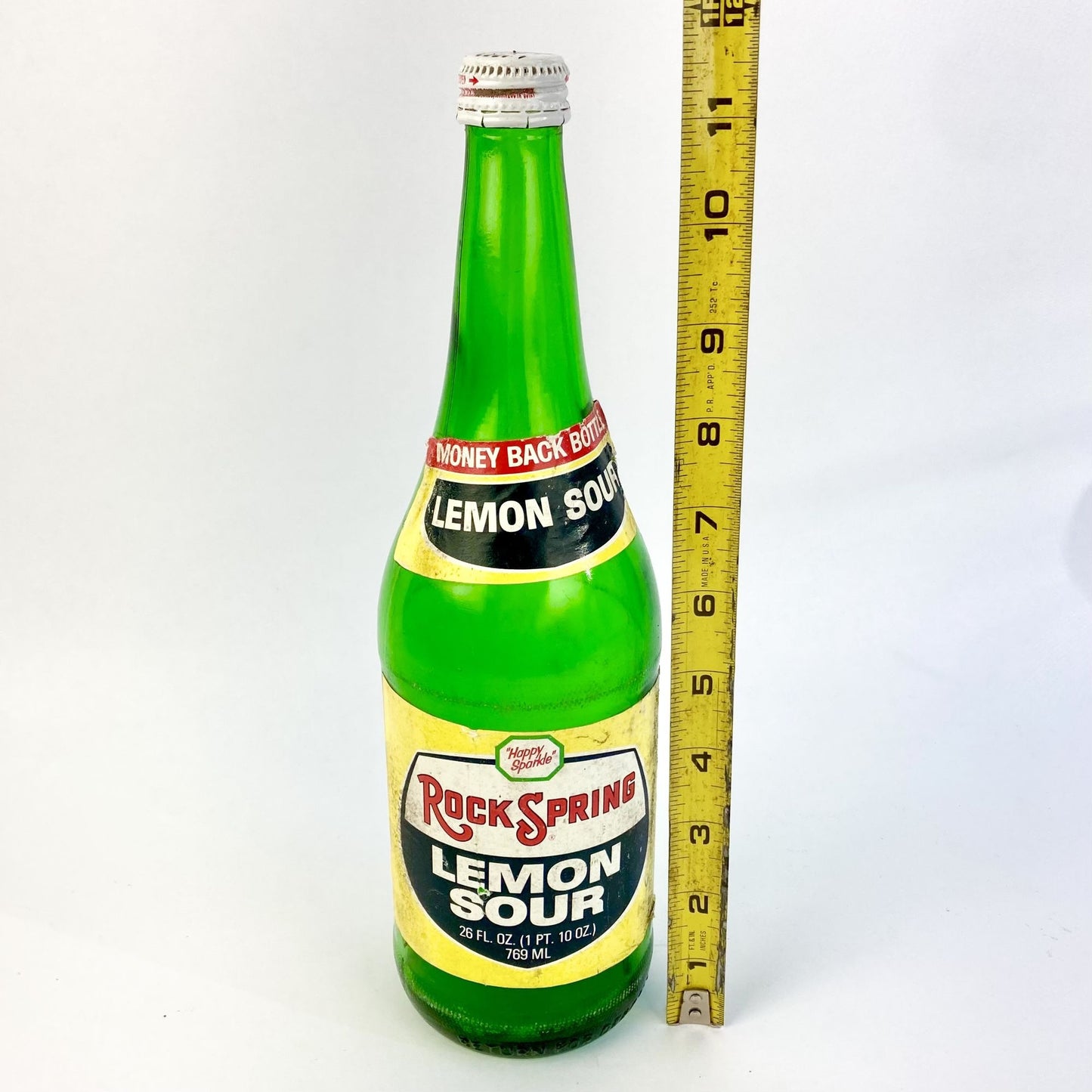Vintage Rock Spring Lemon Sour "Happy Sparkle" 26 oz Glass Bottle