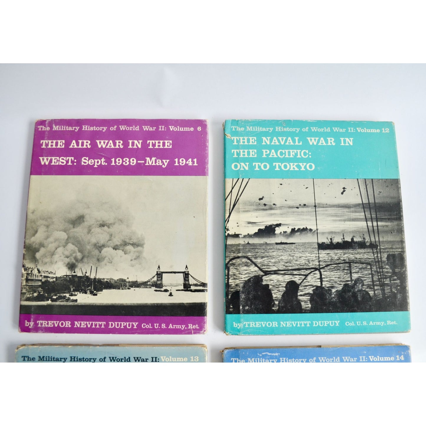 The Military History of World War II Volumes 6, 12, 13, 14 WWII Hardcover Books