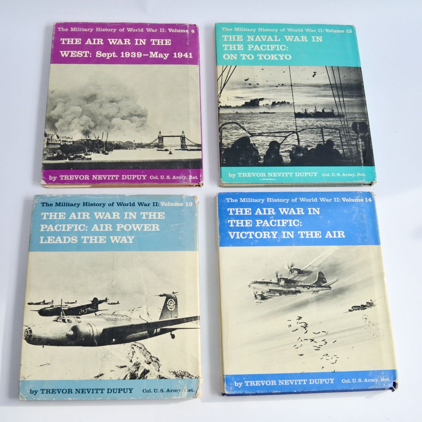 The Military History of World War II Volumes 6, 12, 13, 14 WWII Hardcover Books