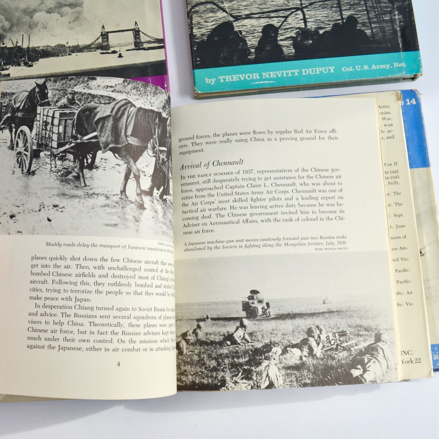 The Military History of World War II Volumes 6, 12, 13, 14 WWII Hardcover Books
