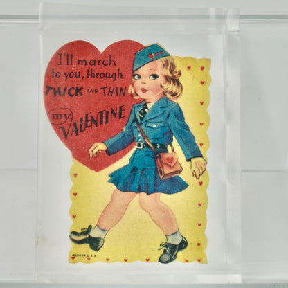 Vintage Valentine's Day Card I'll March To You
