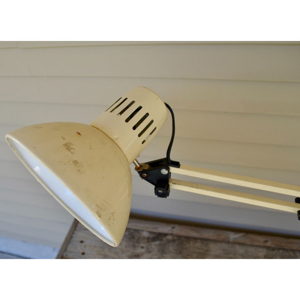 Vintage Articulated Desk Lamp Brown Industrial 2 Swing-Arms Architect Drafting