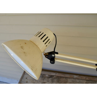 Vintage Articulated Desk Lamp Brown Industrial 2 Swing-Arms Architect Drafting