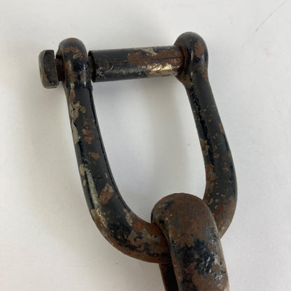 Vintage Cast Iron Hook w/ Clevis Hanging Antique Black
