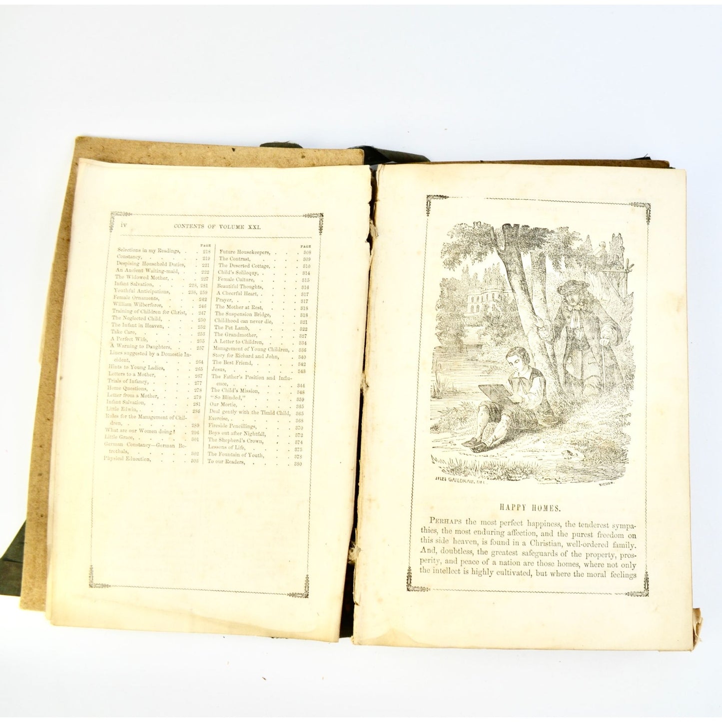 1853 Mother's Magazine and Family Monitor Vol. 21 Book AS IS