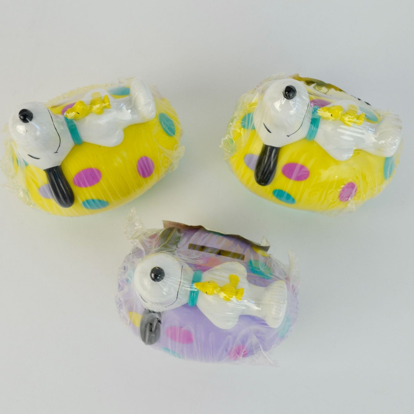 Whitmans Snoopy Easter Egg Candy Bank With Contents Set Of 3 Polka Dot Design New Sealed