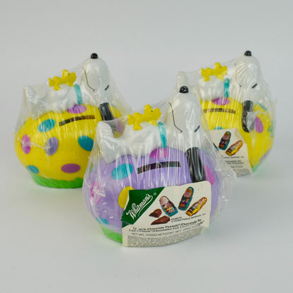 Whitmans Snoopy Easter Egg Candy Bank With Contents Set Of 3 Polka Dot Design New Sealed