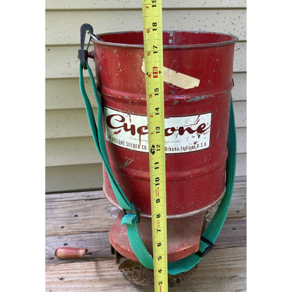 Vintage Cyclone Seeder Red w/ Strap Hand-Held Spreader Urbana, Indiana