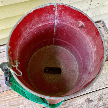 Vintage Cyclone Seeder Red w/ Strap Hand-Held Spreader Urbana, Indiana