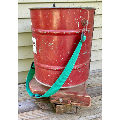 Vintage Cyclone Seeder Red w/ Strap Hand-Held Spreader Urbana, Indiana