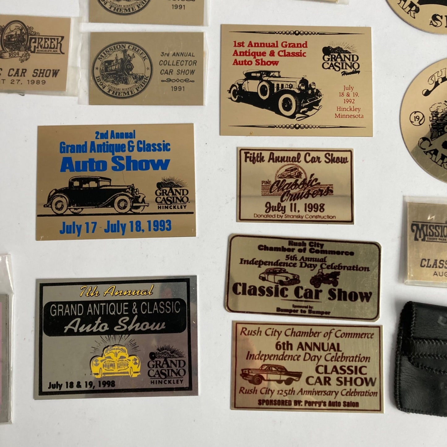 Vintage Car Show Dash Plaques 1980's - 1990's Minnesota MN