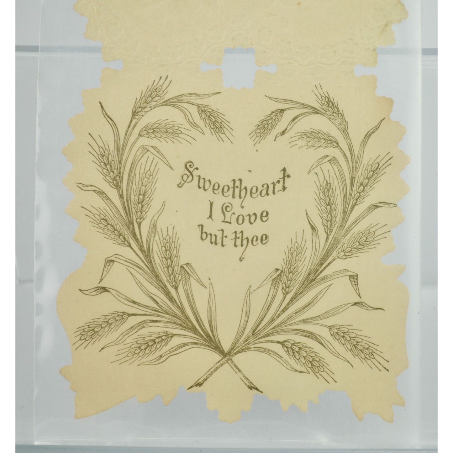 Vintage Valentine's Day Card Floral Heart With Love