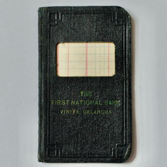 The First National Bank Vinita Oklahoma Bank Ledger Vintage