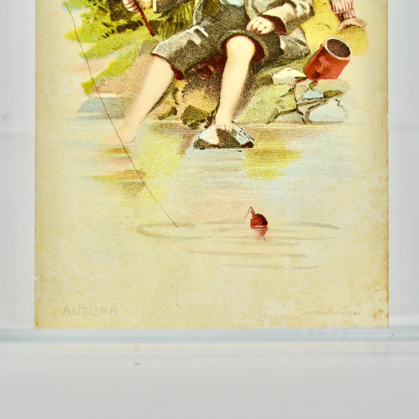 Fleischmann & Co. Antique Victorian Trading Card Boys Fishing