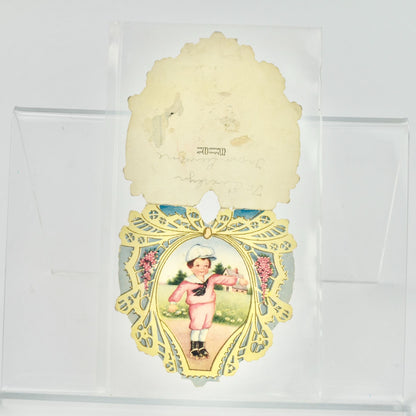 Vintage Valentine's Day Card Whitney Made Heart Die Cut
