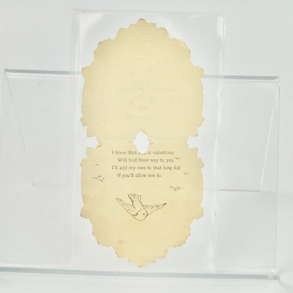 Vintage Valentine's Day Card Whitney Made Heart Die Cut