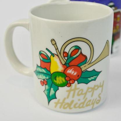 80s 90s Vintage Christmas Mugs Assorted Lot of 6