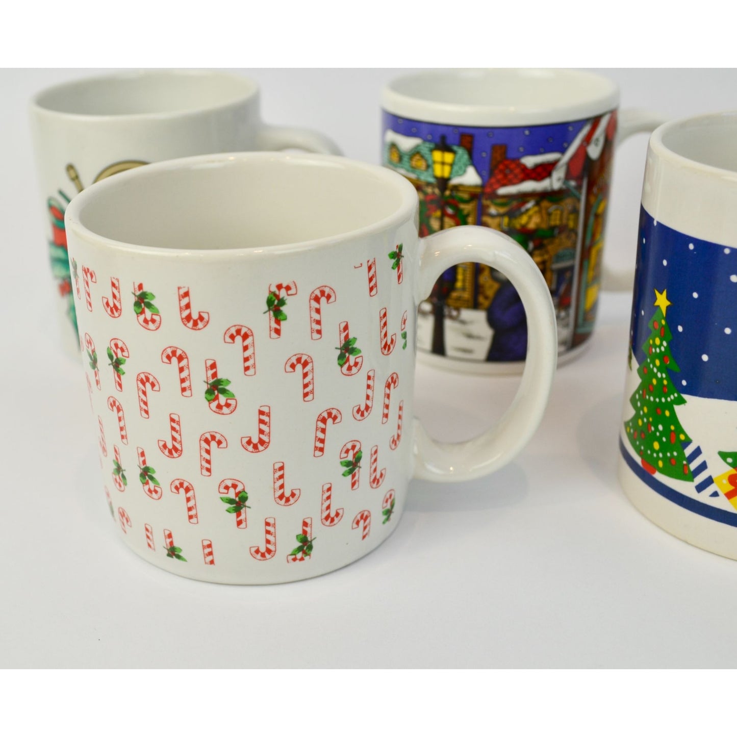 80s 90s Vintage Christmas Mugs Assorted Lot of 6