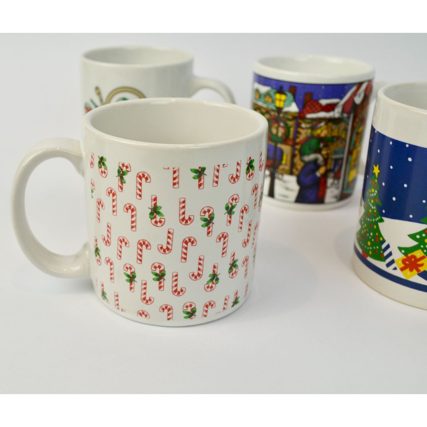 80s 90s Vintage Christmas Mugs Assorted Lot of 6
