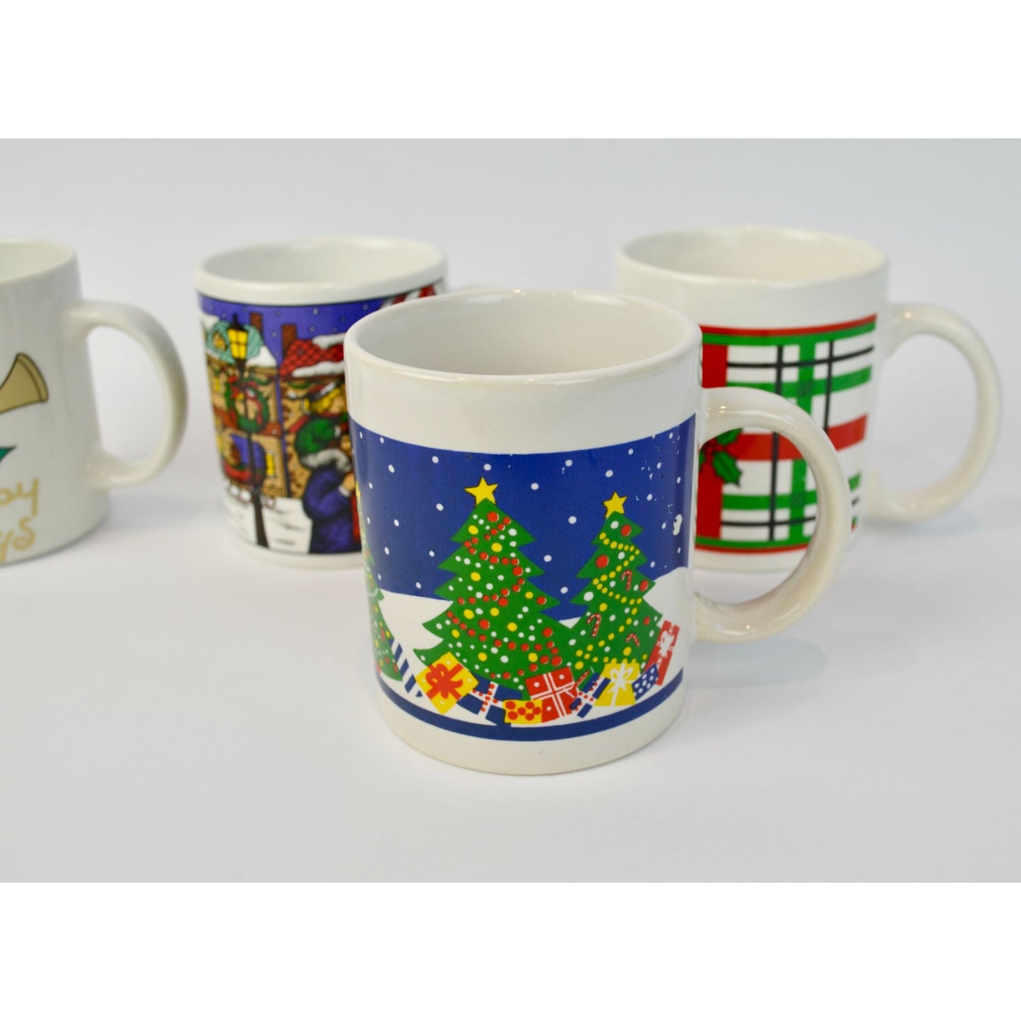 80s 90s Vintage Christmas Mugs Assorted Lot of 6