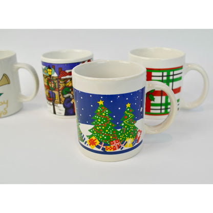 80s 90s Vintage Christmas Mugs Assorted Lot of 6
