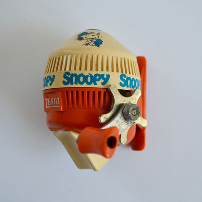 Vintage 1980's Zebco Snoopy Reel Orange Fishing Spincast
