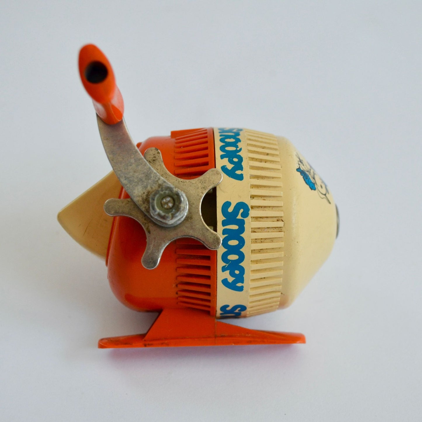 Vintage 1980's Zebco Snoopy Reel Orange Fishing Spincast
