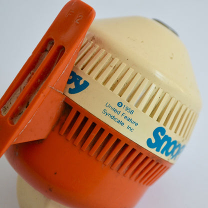 Vintage 1980's Zebco Snoopy Reel Orange Fishing Spincast