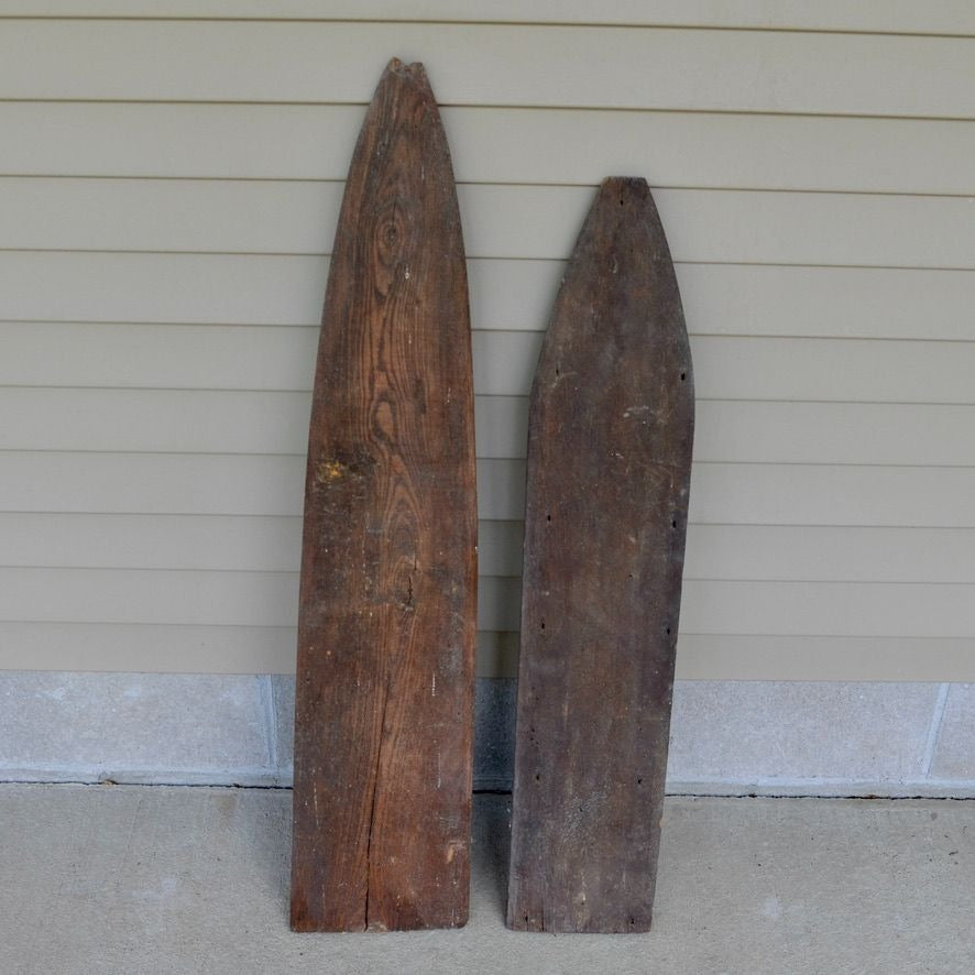 Lot 2 Antique Wood Hide Stretchers Animal Pelt Fur Tanning Stretcher