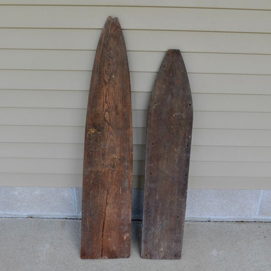 Lot 2 Antique Wood Hide Stretchers Animal Pelt Fur Tanning Stretcher