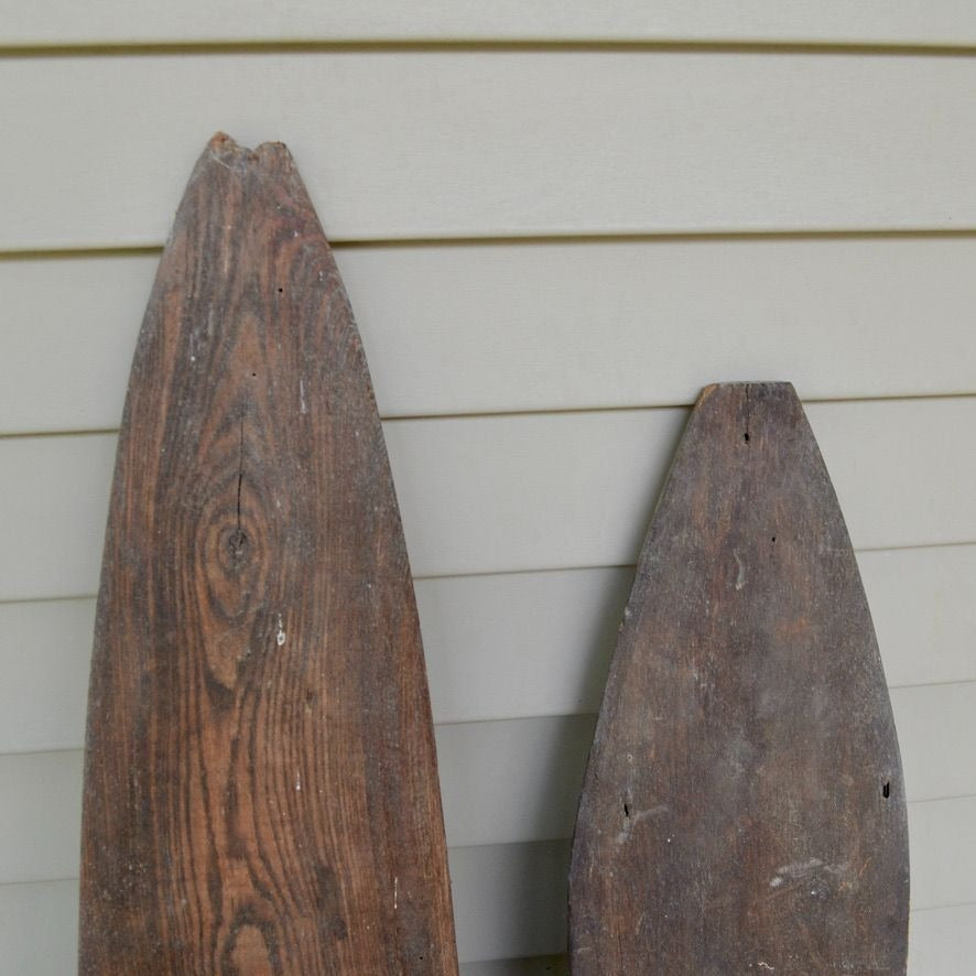 Lot 2 Antique Wood Hide Stretchers Animal Pelt Fur Tanning Stretcher