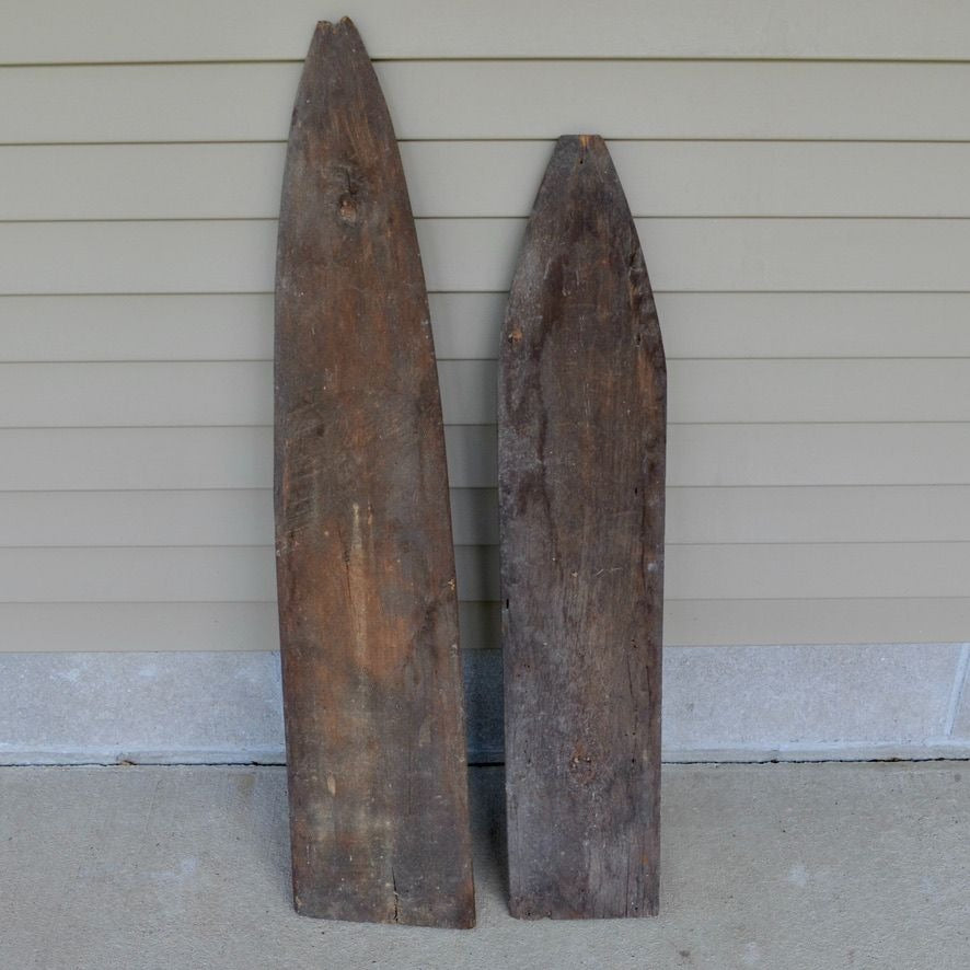 Lot 2 Antique Wood Hide Stretchers Animal Pelt Fur Tanning Stretcher